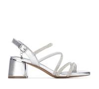 XTI - Sandalia Mujer Plata - Calzado Cómodo y Versátil - Moda casual - Modelo 14526003 (Talla 39)