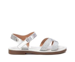 XTI - Sandalia Niña Plata - Calzado Cómodo y Versátil - Moda casual - Modelo 15086403 (Talla 31)