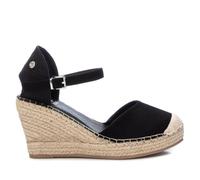 XTI - Sandalias con Cuña Mujer Negro - Calzado Cómodo y Versátil - Moda casual - Modelo 14238205 (Talla 38)