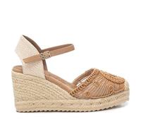 XTI - Sandalias con Cuña Mujer Beige - Calzado Cómodo y Versátil - Moda casual - Modelo 14384505 (Talla 38)