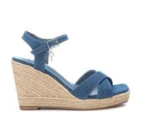 XTI - Sandalias con Cuña Mujer Navy - Calzado Cómodo y Versátil - Moda casual - Modelo 14276801 (Talla 38)