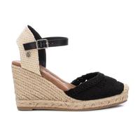 XTI - Sandalias con Cuña Mujer Negro - Calzado Cómodo y Versátil - Moda casual - Modelo 14233504 (Talla 40)