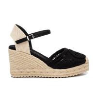 XTI - Sandalias con Cuña Mujer Negro - Calzado Cómodo y Versátil - Moda casual - Modelo 14384503 (Talla 39)