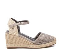 XTI - Sandalias con Cuña Mujer Plomo - Calzado Cómodo y Versátil - Moda casual - Modelo 14384302 (Talla 36)