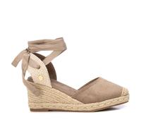 XTI - Sandalias con Cuña Mujer Taupe - Calzado Cómodo y Versátil - Moda casual - Modelo 14384103 (Talla 39)