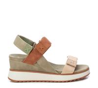 XTI - Sandalia Mujer Kaki - Calzado Cómodo y Versátil - Moda casual - Modelo 14384806 (Talla 39)