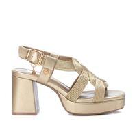 XTI - Sandalia Mujer Oro - Calzado Cómodo y Versátil - Moda casual - Modelo 14233701 (Talla 40)