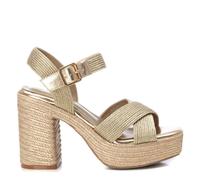 XTI - Sandalia Mujer Oro - Calzado Cómodo y Versátil - Moda casual - Modelo 14274101 (Talla 41)