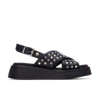 XTI - Sandalias Planas Mujer Negro - Calzado Cómodo y Versátil - Moda casual - Modelo 14523901 (Talla 39)