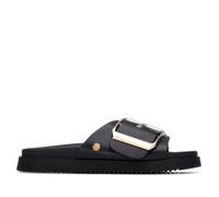XTI - Sandalias Planas Mujer Negro - Calzado Cómodo y Versátil - Moda casual - Modelo 14537901 (Talla 37)