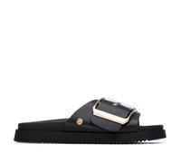 XTI - Sandalias Planas Mujer Negro - Calzado Cómodo y Versátil - Moda casual - Modelo 14537901 (Talla 38)