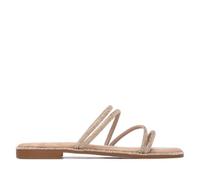 XTI - Sandalias Planas Mujer Nude - Calzado Cómodo y Versátil - Moda casual - Modelo 14510701 (Talla 37)