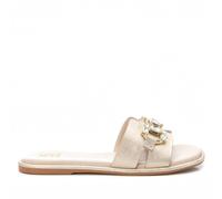 XTI - Sandalias Planas Mujer Oro - Calzado Cómodo y Versátil - Moda casual - Modelo 14367905 (Talla 37)