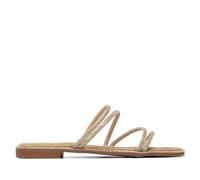 XTI - Sandalias Planas Mujer Oro - Calzado Cómodo y Versátil - Moda casual - Modelo 14510702 (Talla 38)