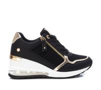 XTI - Zapatilla con Cuña Mujer Negro - Calzado Cómodo y Versátil - Moda Casual - Modelo 14257303 (Talla 39)