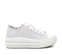 XTI - Zapatilla Niña Plata - Calzado Cómodo y Versátil - Moda Casual - Modelo 15127003 (Talla 34)