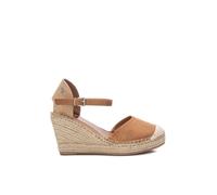 XTI 142382, Sandalias con cuña Tipo Alpargatas Mujer, Camel, 40 EU