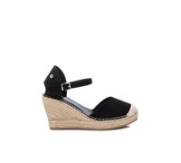 XTI - Sandalias con Cuña Mujer Negro - Calzado Cómodo y Versátil - Moda casual - Modelo 14238205 (Talla 38)