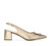 XTI - Zapatos de Salón Mujer Oro - Calzado Cómodo y Versátil - Moda Casual - Modelo 14536503 (Talla 40)