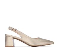 XTI - Zapatos de Salón Mujer Oro - Calzado Cómodo y Versátil - Moda Casual - Modelo 14536704 (Talla 39)