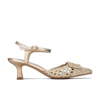 XTI - Zapatos de Salón Mujer Oro - Calzado Cómodo y Versátil - Moda Casual - Modelo 14543102 (Talla 39)