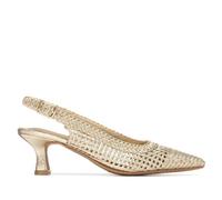 XTI - Zapatos de Salón Mujer Oro - Calzado Cómodo y Versátil - Moda Casual - Modelo 14543202 (Talla 36)