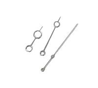 XTINKOPW 1 aguja de reloj hueca, grande y circular, no luminosa, color oro, rosa, plata azul, compatible con el movimiento NH35/364R/7S(Silvery)