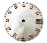 XTINKOPW 1 Esfera de Reloj NH35 28,5 mm Compatible con Coronas Las 3/3,8/4,2 h for Movimiento automático. Piezas Repuesto(Style 3)