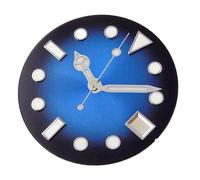 XTINKOPW 1 Pieza de Accesorios for modificación de Relojes, Esfera estéril Morada de 29 mm con índices Luminosos Verdes for Relojes de Buceo NH35 y NH36.(Blue Set)