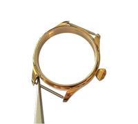 XTINKOPW 1 Pieza de Accesorios for Reloj, Caja de 41 mm con Corona for Movimiento ETA6497/6498 ST3600/3621, Repuesto de Caja de Acero 316 chapada en Oro de 18 Quilates.(Sapphire A Handle)