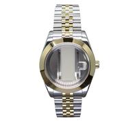 XTINKOPW 1 Pieza de Caja biselada de 40 mm y 36 mm for Reloj de Hombre, Correa Dorada y Plateada, Piezas for Movimiento Air King NH35, NH36, NH34, NH38 8215.(Glass Cover 1,36mm)