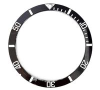 XTINKOPW 1 Pieza de Inserto de Bisel de cerámica Plana Verde Luminoso de 38-30,5 mm, Compatible con Caja de Reloj de 40 mm, Movimiento NH35 NH36.(Mulan)