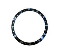 XTINKOPW 1 Pieza de Insertos Bisel Reloj Aluminio 36,5mm, Accesorios diámetro Exterior. Interior 30,7 mm(Black GMT)