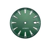 XTINKOPW 1 Pieza de Placa de Reloj estéril de 33,2 mm for Relojes de Pulsera NH35/36 con Textura de férula de velero, Estilo Aqua AT.(Green)