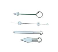 XTINKOPW 3/4 Piezas de manecillas GMT for Reloj, Luminosas, Verdes, modificadas, Accesorios for Movimiento NH34/NH35/NH36/4R/7S(Green 4 Hands)