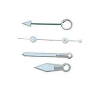 XTINKOPW 3/4 Piezas de manecillas GMT for Reloj, Luminosas, Verdes, modificadas, Accesorios for Movimiento NH34/NH35/NH36/4R/7S(Green 4 Hands)