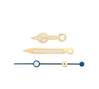 XTINKOPW 3 manecillas de Reloj C3/bgw9, Luminosas, Azules y Verdes, compatibles con NH-35-36, Accesorios for Reloj mecánico de Pulsera, Color Plata, Oro, Oro Rosa y Negro.(9,Fit Miyoto8215)