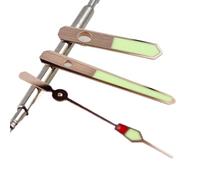XTINKOPW 3 manecillas de Reloj Tandorio Green Super Luminous, Color Oro Rosa y Plata, aptas for NH35A, NH36A, SKX007 y 009, con Movimiento automático.(Rose Gold)