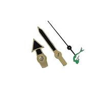 XTINKOPW 3 manecillas Negras con Borde Dorado y segundero de Sirena/Tortuga. Accesorios for Relojes de Hombre con Movimiento automático NH35/NH36/4R/7S.(Green Mermaid)