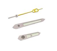 XTINKOPW 3 manecillas Plateadas con Segundos Amarillos y Aguja superluminosa for Reloj de Hombre, Piezas de conversión for Movimiento NH35/NH364R/7S.