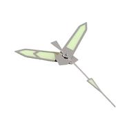 XTINKOPW 3 manecillas Plateadas for Reloj, con Lumen Verde, aptas for NH35, NH36, 4R36, 7S36, 7002 y 7009, con Movimiento automático.(Light Green Hands)