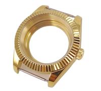 XTINKOPW Caja de Reloj de Acero Inoxidable con Bisel Estriado, 36/39 mm, Color Plata, Oro Rosa y Oro Rosa. Compatible con NH35, NH36, 4R35, 4R36, ETA2824, PT5000.(Gold D,Fit ETA2824 PT5000)