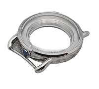 XTINKOPW Caja de Reloj de Acero Inoxidable de 41 mm con Corona a Las 12 en Punto, Compatible con el Movimiento NH70, Caja de Acero Inoxidable 316L Pulido.
