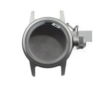 XTINKOPW Caja De Reloj De Buceo Frogman (1 Unidad), con Mecanismo NH35/36/4R/6R, Esfera De 28,5 Mm, Arenado Y Envejecimiento, Color Negro.(Sandblasting Silver)