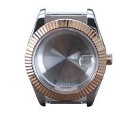 XTINKOPW Caja de Reloj de Lujo Acanalada de 36 mm y 40 mm for día y Fecha, Movimiento NH35, NH36, NH38/34, 4R36, 8215, Esfera de 28,5 mm.(Solid Cover 1,36mm NH35 NH36)