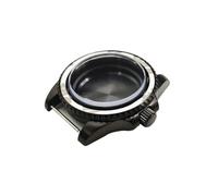 XTINKOPW Caja de Reloj for Hombre de 40 mm, de Acero Inoxidable, con Piezas for Movimiento NH35, Cubierta Inferior de Acero.(Sapphire Flat Black)