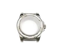XTINKOPW Caja de Reloj for Hombre de 40 mm, de Acero Inoxidable, con Piezas for Movimiento NH35, Cubierta Inferior de Acero.(Sapphire Flat Silver)