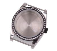 XTINKOPW Caja de Reloj Negra con Bisel de Zafiro de 36 mm/40 mm y Piedras Preciosas, Compatible con NH34, NH35, NH36, PT5000, ETA2824, ST2130.(Blue,36mm NH35 NH36)