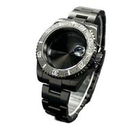 XTINKOPW Caja de Reloj NH35 Sub/GMT de 40 mm, Color Negro, Bisel de 120 clics, for Movimiento mecánico automático NH34/NH35/NH36, Esfera de 28,5 mm, Accesorios.(Rose Red,Glass Back Cover)