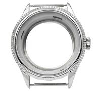 XTINKOPW Caja de Reloj Plateada de 39 mm de Acero Inoxidable Macizo for Relojes NH35, NH36, ETA 2824, PT5000, Piezas de Movimiento automático.(ETA 2824 -PT)